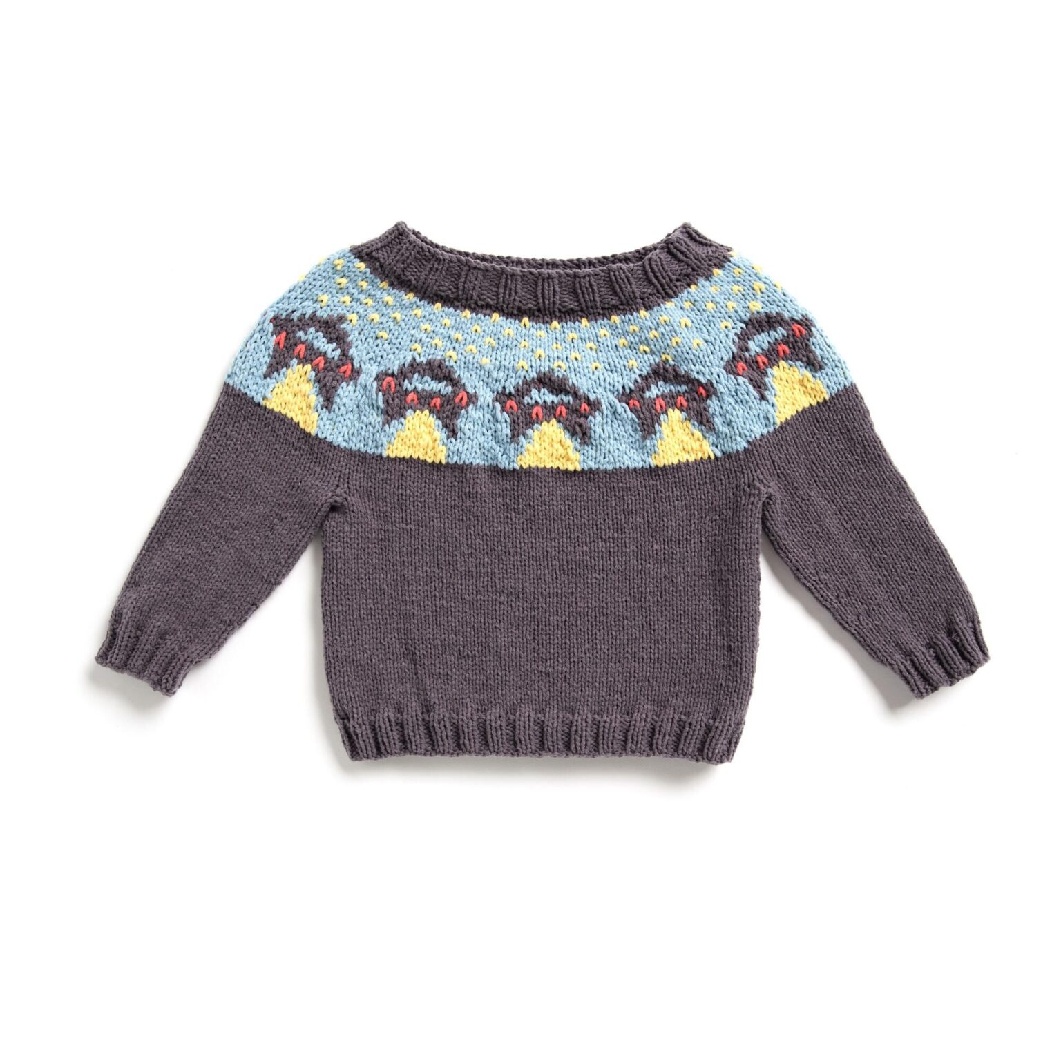 Bernat UFO Yoke Knit Sweater Free Downloadable Pattern Creative