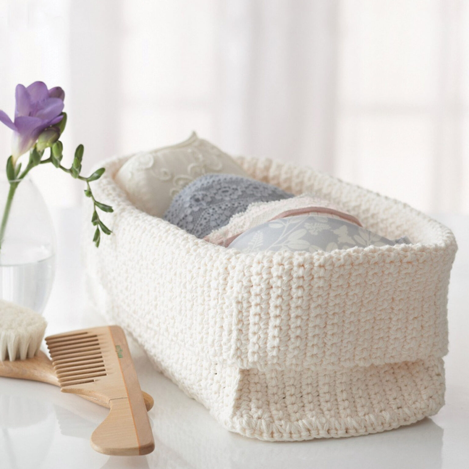 Lily Sugar’N Cream -Crochet Spa Basket – Free Downloadable Pattern ...