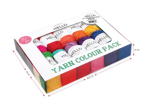 HELLO 12 Ball Yarn Pack – Vibrant – Creative World of Crafts