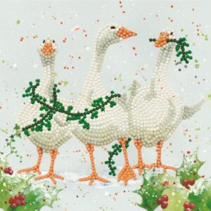 Bree Merryn Diamond Art Christmas Card Kit - Christmas Geese