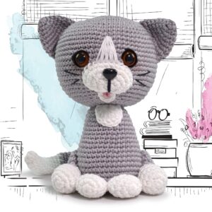 Knitty Critters - Cats & Dogs - Cleo Persian Cat