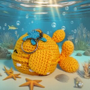 Knitty Critters - Sealife Keyrings - Puffer Fish