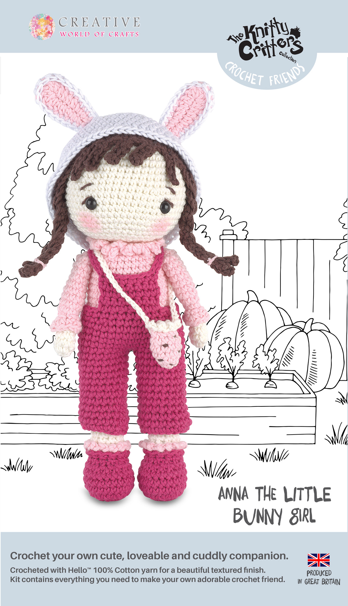 Knitty Critters - Crochet Friends - Anna The Little Bunny Girl