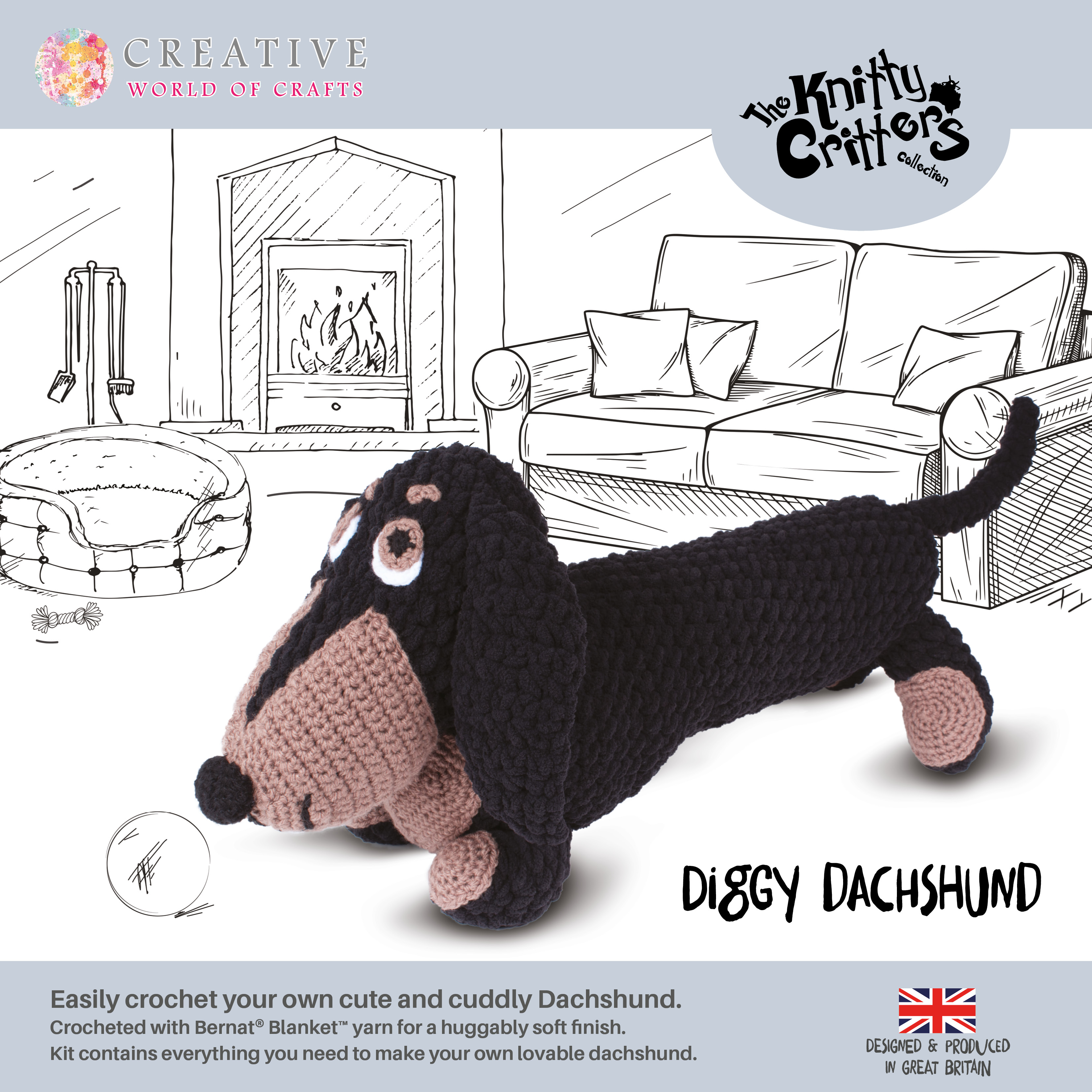 Knitty Critters - Dachshund - Diggy