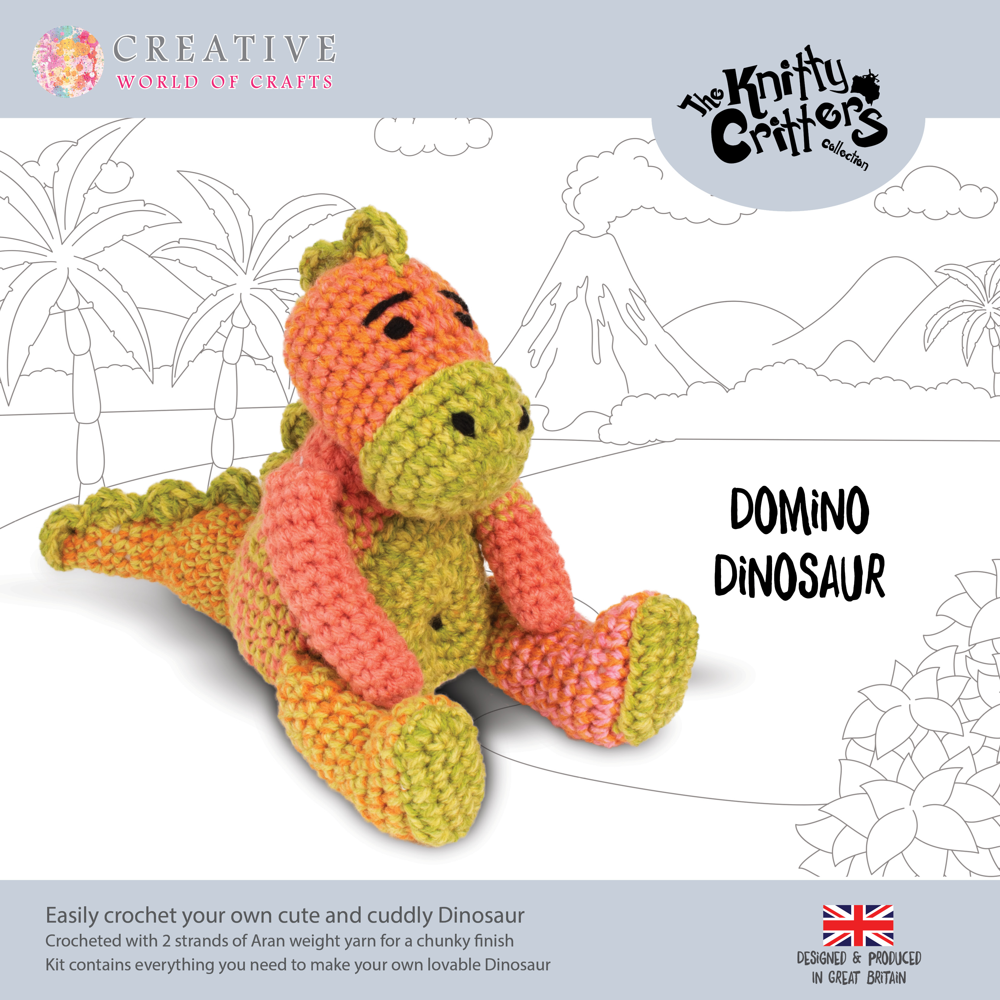 Knitty Critters - Dinosaur - Domino