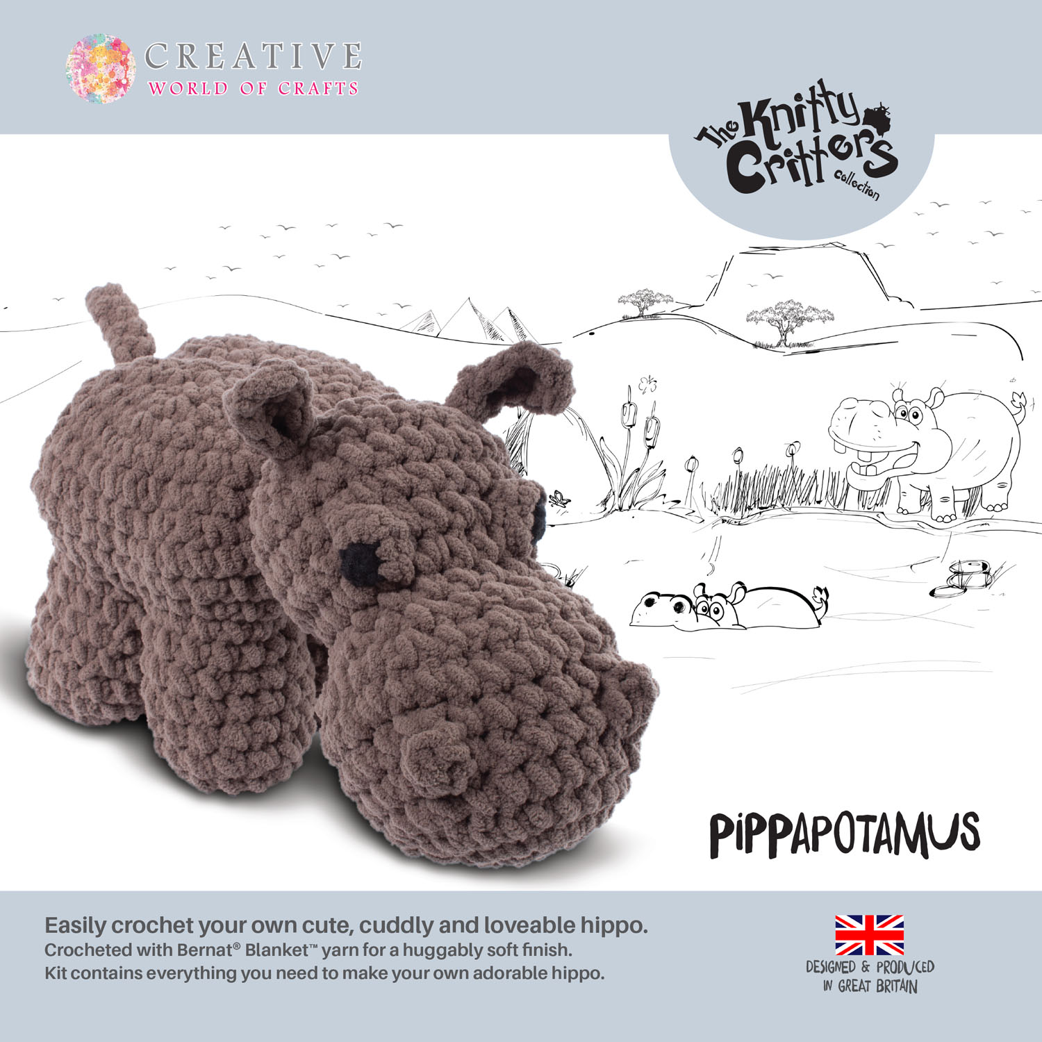 Knitty Critters - Hippo - Pippapotamus