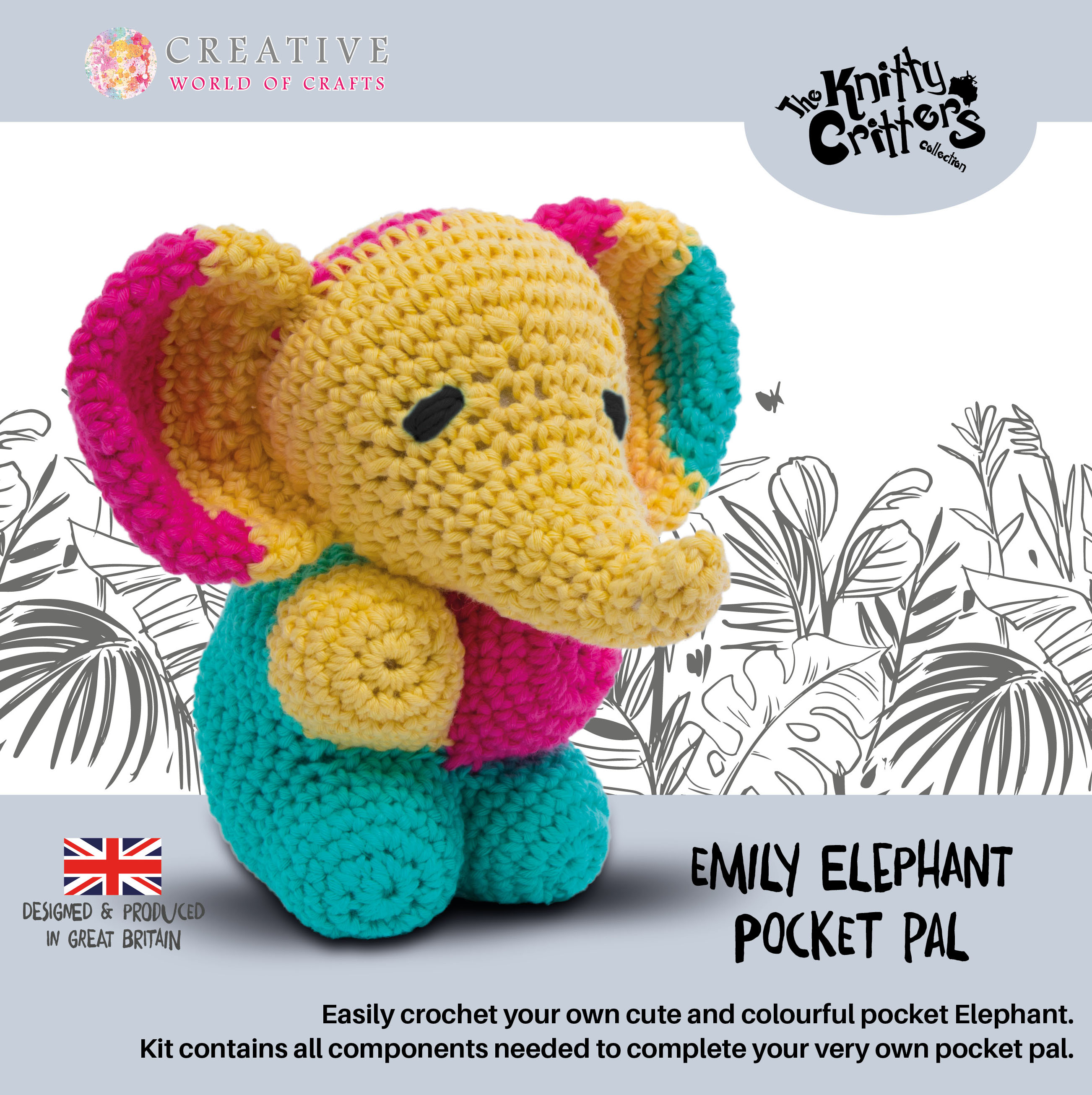 Knitty Critters - Pocket Pals - Emily Elephant