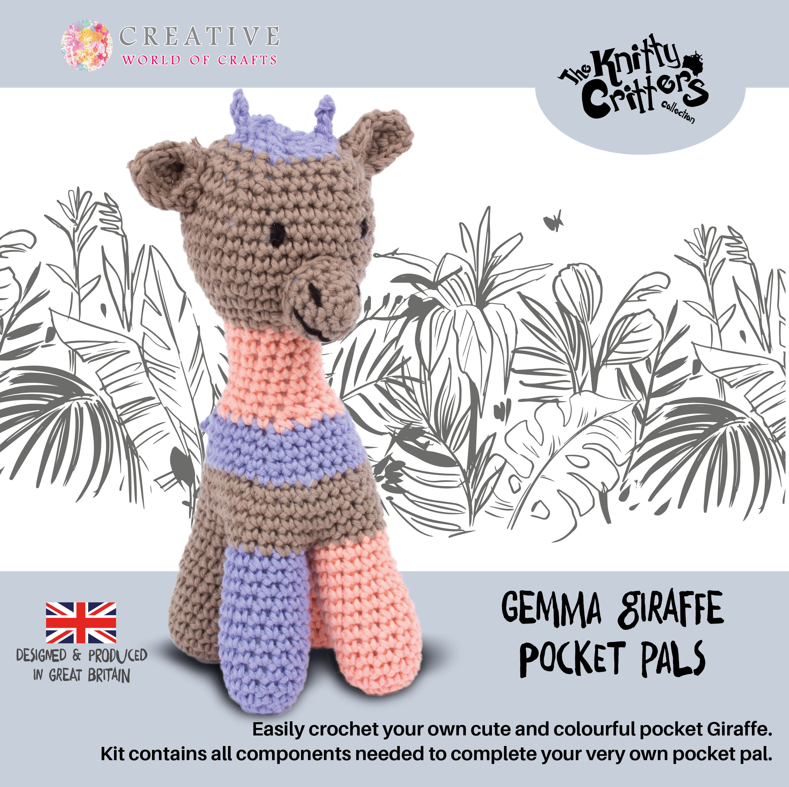 Knitty Critters - Pocket Pals - Gemma Giraffe