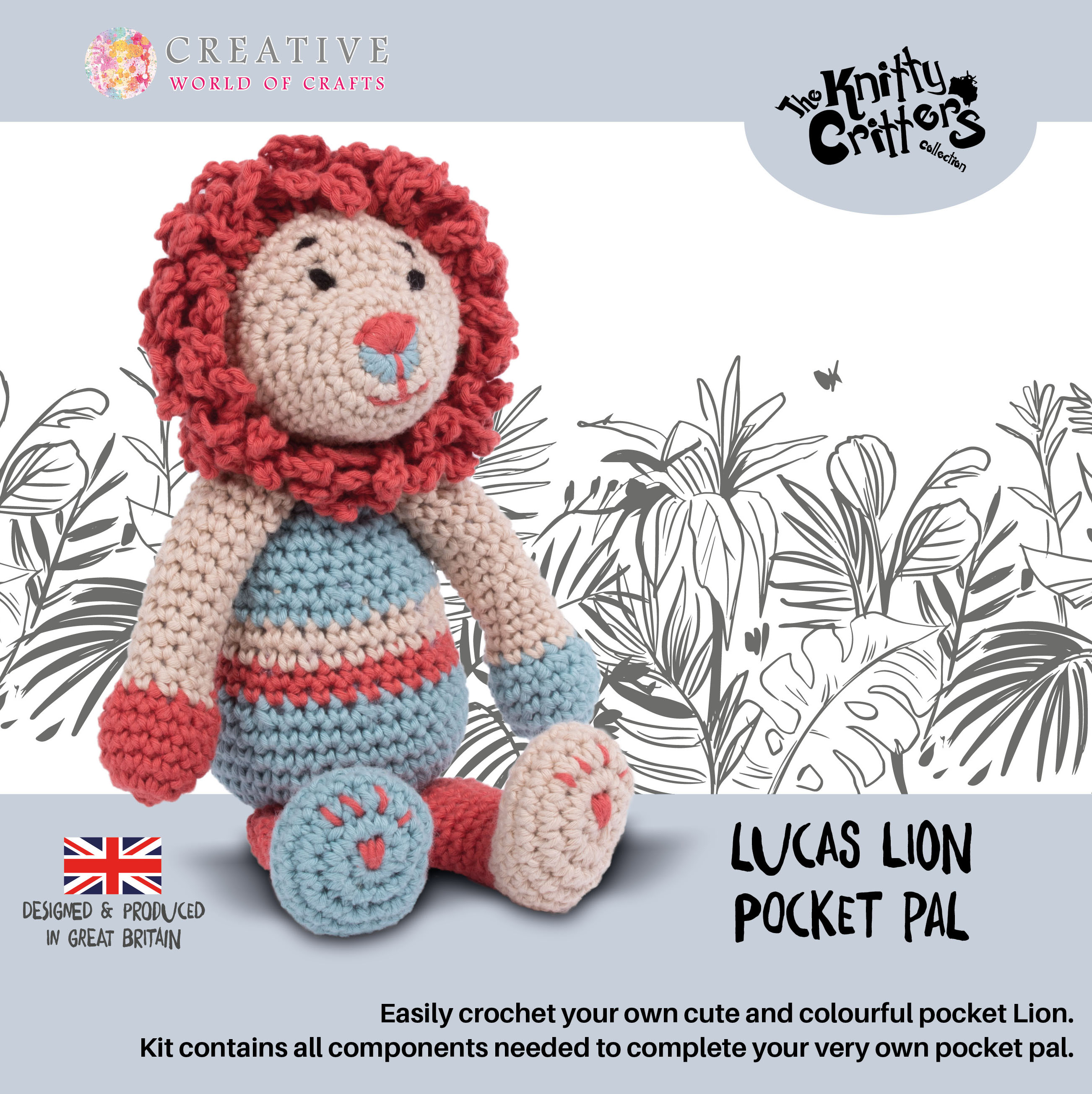 Knitty Critters - Pocket Pals - Lucas Lion