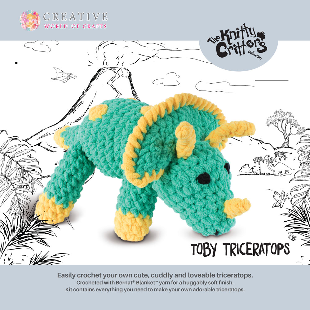 Knitty Critters - Triceratops - Toby