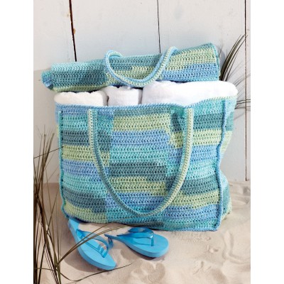Lily Sugar 'n Cream - Striped Beach Bag And Mat - Free Downloadable Pattern