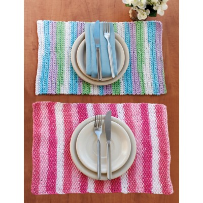 Lily Sugar 'n Cream - Stripes Placemat - Free Downloadable Pattern