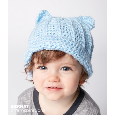 Bernat - Crochet Kitty Hat - Free Downloadable Pattern