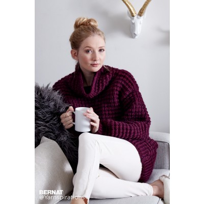 Bernat - Easy Going Knit Pullover - Free Downloadable Pattern