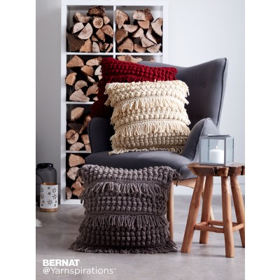 Bernat - Tassel And Texture Crochet Pillow - Free Downloadable Pattern