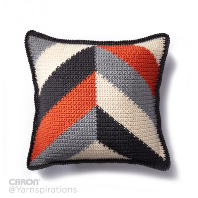 Caron - Bold Angles Crochet Pillow - Free Downloadable Pattern
