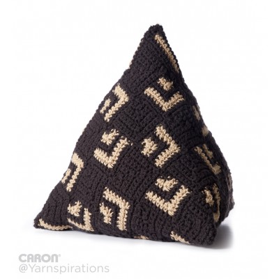 Caron - Crochet Mosaic Pillow - Free Downloadable Pattern