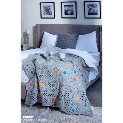 Caron - Pin Point Crochet Blanket - Free Downloadable Pattern