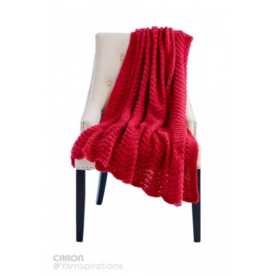 Caron - Rippling Waves Knit Afghan - Free Downloadable Pattern