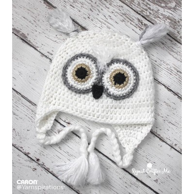Caron - Snowy Owl Hat - Free Downloadable Pattern