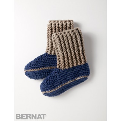 Bernat - Slipper Socks - Free Downloadable Pattern
